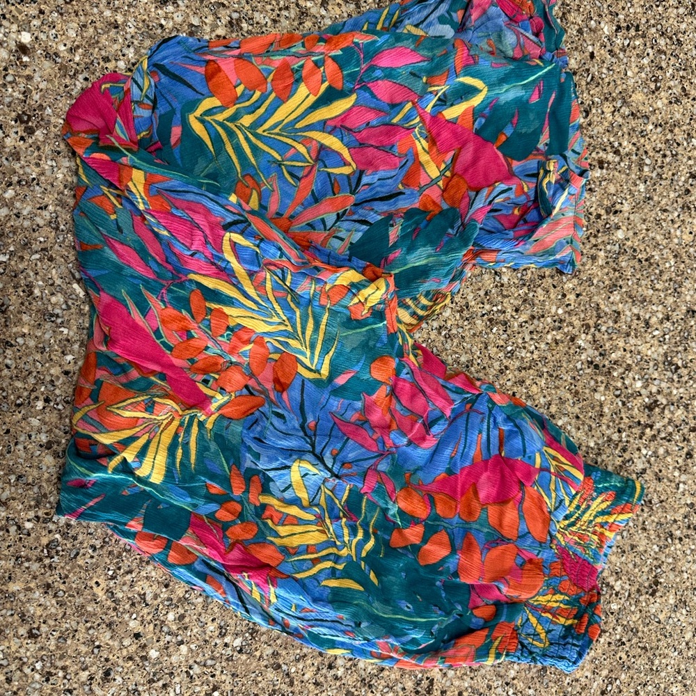 Kona Sol Colorful Tropical Swim Coverup